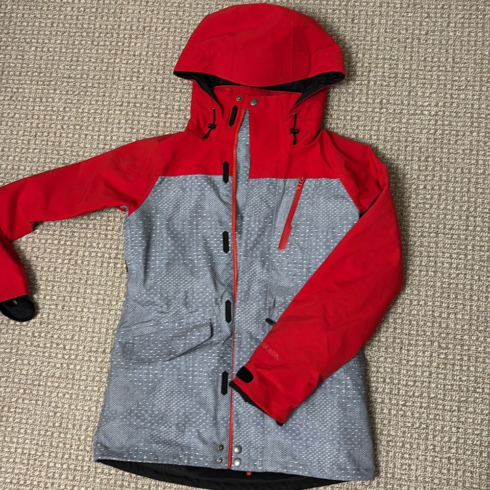 Armada Women's Size S Red Colorblock GYPSUM Ski Snowboarding Jacket in Chambray